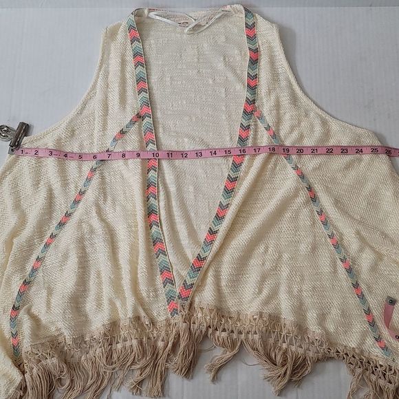 Love Culture Knit Boho Vest- Cream - Picture 5 of 8